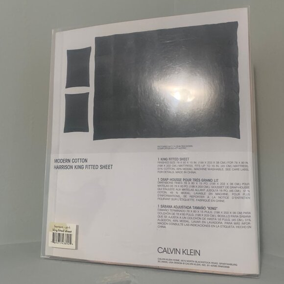 Calvin Klein   Fitted Sheet King Size Cotton Harrison 1 Piece  Modal - Picture 2 of 9